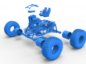 Rock bouncer on low-pressure wheels Scale 1 to 25 Model Cetak 3D