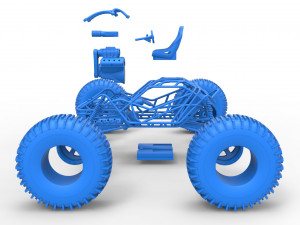 Rock bouncer on low-pressure wheels Scale 1 to 25 Model Cetak 3D