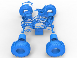 Rock bouncer on low-pressure wheels Scale 1 to 25 Model Cetak 3D