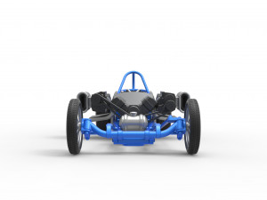 Front engine old school dragster with double supercharged V8 Scale 1 to 25 3D Print Model
