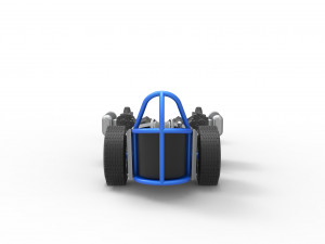 Front engine old school dragster with double supercharged V8 Scale 1 to 25 3D Print Model