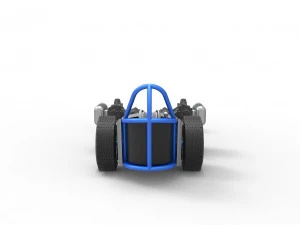 Front engine old school dragster with double supercharged V8 Scale 1 to 25 3D Print Model
