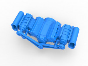 Engine V8 with double supercharger Version 5 Scale 1 to 25 3D-Druckmodell