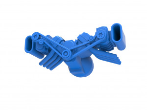 Engine V8 with double supercharger Version 5 Scale 1 to 25 3D-Druckmodell