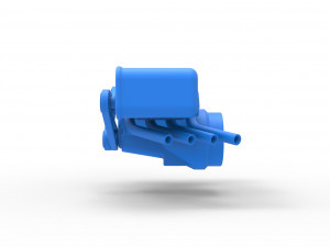 Engine V8 with double supercharger Version 5 Scale 1 to 25 3D-Druckmodell
