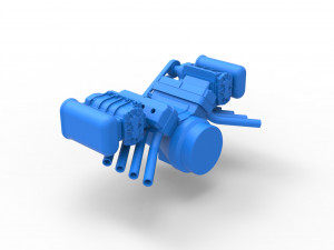 Engine V8 with double supercharger Version 5 Scale 1 to 25 3D-Druckmodell