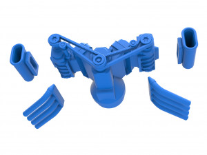 Engine V8 with double supercharger Version 5 Scale 1 to 25 3D-Druckmodell