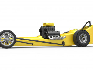 Front engine old school dragster with shell Version 3 Scale 1 to 25 3Dプリントモデル