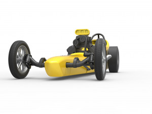 Front engine old school dragster with shell Version 3 Scale 1 to 25 3Dプリントモデル