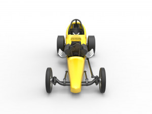 Front engine old school dragster with shell Version 3 Scale 1 to 25 3Dプリントモデル
