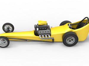 Front engine old school dragster with shell Version 3 Scale 1 to 25 3Dプリントモデル