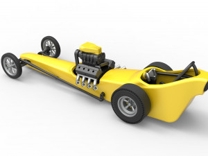 Front engine old school dragster with shell Version 3 Scale 1 to 25 3Dプリントモデル
