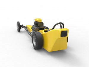 Front engine old school dragster with shell Version 3 Scale 1 to 25 3Dプリントモデル