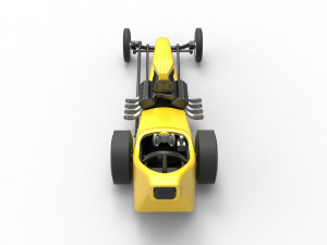 Front engine old school dragster with shell Version 3 Scale 1 to 25 3Dプリントモデル