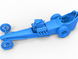 Front engine old school dragster with shell Version 3 Scale 1 to 25 3Dプリントモデル