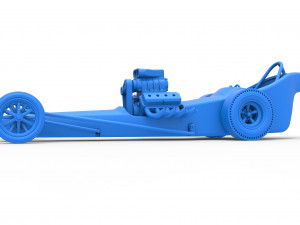 Front engine old school dragster with shell Version 3 Scale 1 to 25 3Dプリントモデル