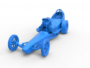 Front engine old school dragster with shell Version 3 Scale 1 to 25 3Dプリントモデル