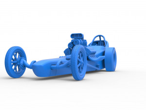 Front engine old school dragster with shell Version 3 Scale 1 to 25 3Dプリントモデル