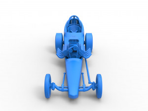 Front engine old school dragster with shell Version 3 Scale 1 to 25 3Dプリントモデル