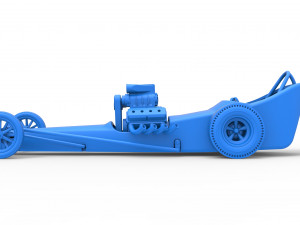 Front engine old school dragster with shell Version 3 Scale 1 to 25 3Dプリントモデル