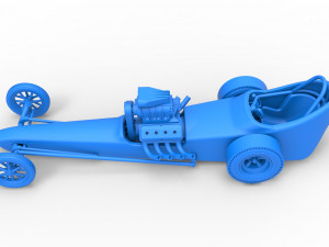 Front engine old school dragster with shell Version 3 Scale 1 to 25 3Dプリントモデル