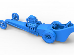 Front engine old school dragster with shell Version 3 Scale 1 to 25 3Dプリントモデル