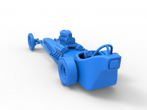 Front engine old school dragster with shell Version 3 Scale 1 to 25 3Dプリントモデル