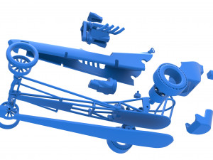 Front engine old school dragster with shell Version 3 Scale 1 to 25 3Dプリントモデル