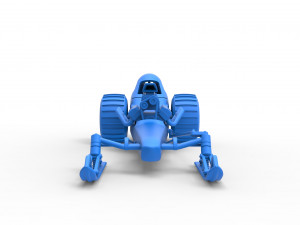 Front engine old school snow dragster Scale 1 to 25 3D 프린트 모델