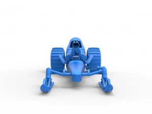 Front engine old school snow dragster Scale 1 to 25 3D Print Model