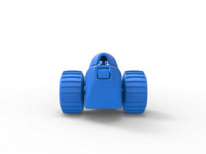 Front engine old school snow dragster Scale 1 to 25 3D 프린트 모델