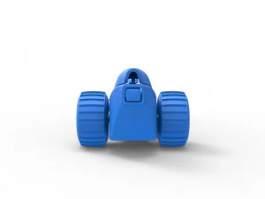Front engine old school snow dragster Scale 1 to 25 3D Print Model