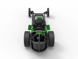 Front engine old school dragster with V8 Version 2 Scale 1 to 25 3D Print Model