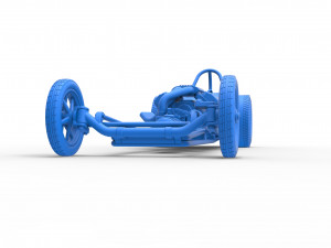 Front engine old school dragster with V8 Version 2 Scale 1 to 25 3D Принт Модель