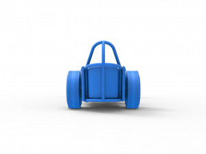 Front engine old school dragster with V8 Version 2 Scale 1 to 25 3D Принт Модель