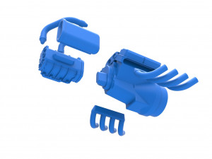 Engine V8 with Potvin Supercharger Scale 1 to 25 3D Принт Модель