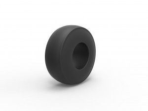Dragster rear tire at speed Scale 1 to 25 3Dプリントモデル