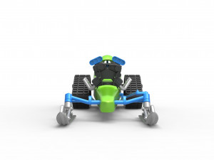 Front engine old school snow dragster Version 2 Scale 1 to 25 3D Print Model