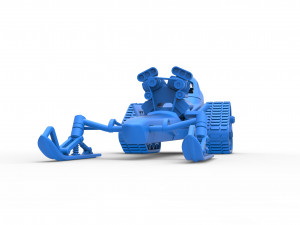 Front engine old school snow dragster Version 2 Scale 1 to 25 3D Print Model