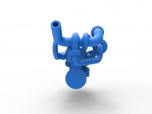 Twin Turbo straight-six engine Scale 1 to 25 3D Print Model