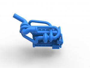 Twin Turbo straight-six engine Scale 1 to 25 3D Print Model