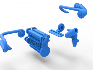Twin Turbo straight-six engine Scale 1 to 25 3D Print Model