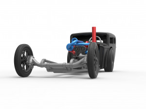 Front engine old school dragster with shell Version 4 Scale 1 to 25 3D Принт Модель