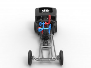 Front engine old school dragster with shell Version 4 Scale 1 to 25 3D Принт Модель