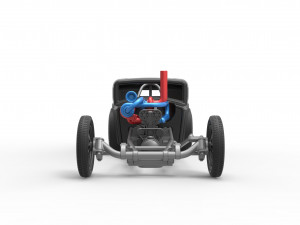 Front engine old school dragster with shell Version 4 Scale 1 to 25 3D Принт Модель