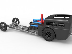 Front engine old school dragster with shell Version 4 Scale 1 to 25 3D Принт Модель