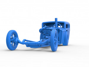 Front engine old school dragster with shell Version 4 Scale 1 to 25 3D Принт Модель