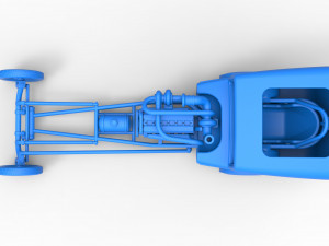 Front engine old school dragster with shell Version 4 Scale 1 to 25 3D Принт Модель
