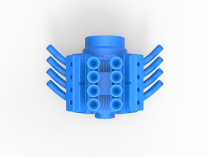 Engine V8 for vintage dragster Scale 1 to 25 3D-printmodel