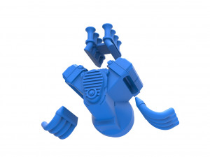 Engine V8 for vintage dragster Scale 1 to 25 3D-printmodel